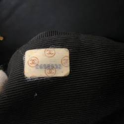 Pre Owned Chanel Black and White Canvas Shopper Tote