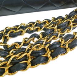 Pre Owned Chanel Vintage Lambskin Jumbo Classic Flap Bag