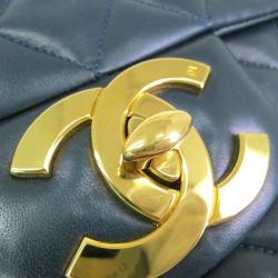 Pre Owned Chanel Vintage Lambskin Jumbo Classic Flap Bag