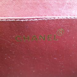 Pre Owned Chanel Vintage Lambskin Jumbo Classic Flap Bag