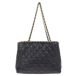 مملوكة مسبقًا Chanel Black Lambskin Chain Me Tote Bag