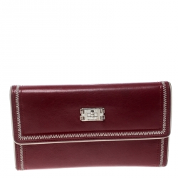Chanel Red Leather Reissue Continental Wallet