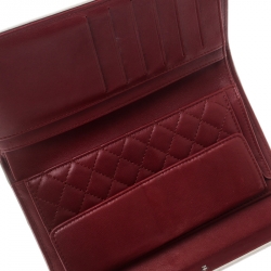 Chanel Red Leather Reissue Continental Wallet