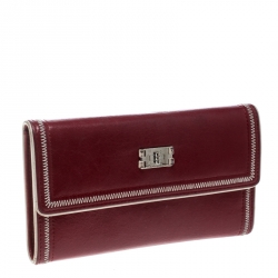 Chanel Red Leather Reissue Continental Wallet
