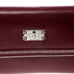 Chanel Red Leather Reissue Continental Wallet