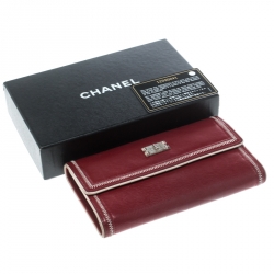 Chanel Red Leather Reissue Continental Wallet