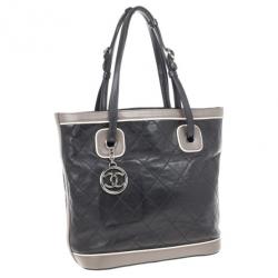 Pre Owned Chanel Tricolor Lambskin Leather Country Club Tote
