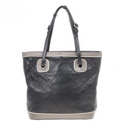 Pre Owned Chanel Tricolor Lambskin Leather Country Club Tote