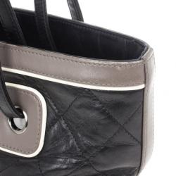 Pre Owned Chanel Tricolor Lambskin Leather Country Club Tote