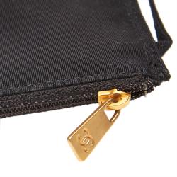 Pre Owned Chanel Black Clear Vinyl Triple CC Tote