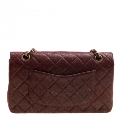 مملوكة مسبقًا Chanel Maroon Suede Vintage Classic Double Flap Bag