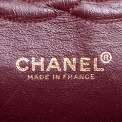 مملوكة مسبقًا Chanel Maroon Suede Vintage Classic Double Flap Bag