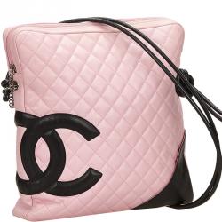 Pre Owned Chanel Two Tone Quilted Leather Ligne Cambon Messenger Bag
