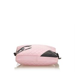 Pre Owned Chanel Two Tone Quilted Leather Ligne Cambon Messenger Bag