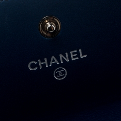Chanel Blue Caviar Leather CC Timelesss Wallet