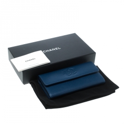 Chanel Blue Caviar Leather CC Timelesss Wallet