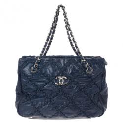 مملوكة مسبقًا Chanel Blue Bubble Quilted Tote