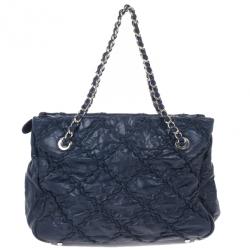 مملوكة مسبقًا Chanel Blue Bubble Quilted Tote