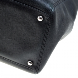 Pre Owned Chanel Black/Maroon Leather Top Handle Bag