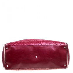 Pre Owned Chanel Maroon Quilted Leather Accordion Reissue Shoulder Bag