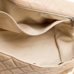 Pre Owned حقيبة كروس شانيل جلد بيج مبطن