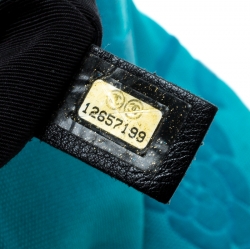 مملوكة مسبقًا Chanel Turquoise Canvas Classic Ultra Rare Limited Edition CC Flap Shoulder Bag