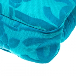 مملوكة مسبقًا Chanel Turquoise Canvas Classic Ultra Rare Limited Edition CC Flap Shoulder Bag