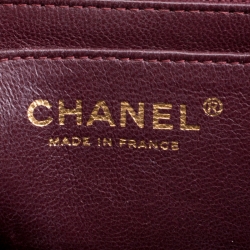 Pre Owned حقيبة شانيل قلاب مفرد كلاسيك جامبو جلد كافيار مبطنة سوداء