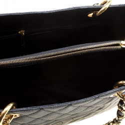 Pre Owned حقيبة يد شانيل غراند شوبينغ جلد كافيار مبطنة سوداء