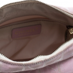 Pre Owned Chanel Pink Nylon Travel Line Hobo 