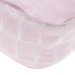Pre Owned Chanel Pink Nylon Travel Line Hobo 