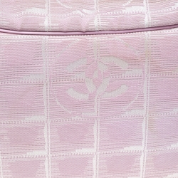 Pre Owned Chanel Pink Nylon Travel Line Hobo 