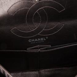 Pre Owned Chanel Metallic Silver Leather 2.55 Reissue Quilted Classic 226 Flap Bag