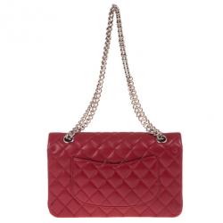 Pre Owned Chanel Red Classic Double Flap Bag