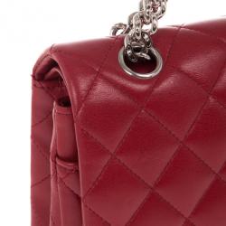 Pre Owned Chanel Red Classic Double Flap Bag