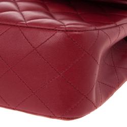 Pre Owned Chanel Red Classic Double Flap Bag