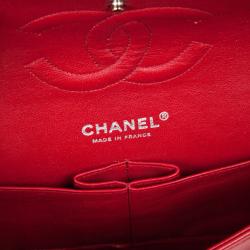Pre Owned Chanel Red Classic Double Flap Bag
