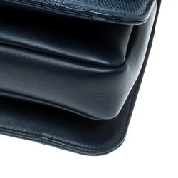 Pre Owned حقيبة شانيل قلاب مزدوج برفيكت ايدج متوسطة جلد سحلية بنية