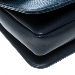 Pre Owned حقيبة شانيل قلاب مزدوج برفيكت ايدج متوسطة جلد سحلية بنية