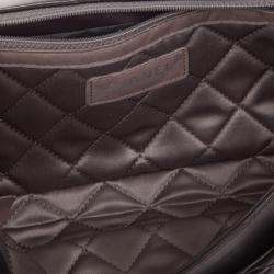 Pre Owned Chanel Black Pleated Leather Shoulder Bag