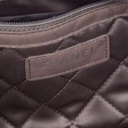 Pre Owned Chanel Black Pleated Leather Shoulder Bag