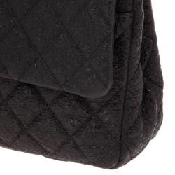 مملوكة مسبقًا Chanel Black Fabric Iridescent Sparkle and Glitter Flap Bag