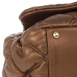 مملوكة مسبقًا Chanel Green Leather Small New Bubble Flap Bag
