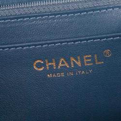 Pre Owned Chanel Blue Maxi Classic Flap Bag
