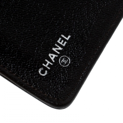 Chanel Metallic Gold Quilted Leather Flap Wallet