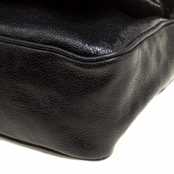 Pre Owned Chanel Black Quilted Caviar Leather Reissue Shoulder Bag
