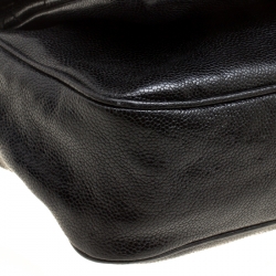 Pre Owned Chanel Black Quilted Caviar Leather Reissue Shoulder Bag