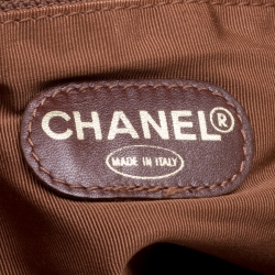 Pre Owned Chanel Beige/Brown Canvas and Leather Vintage CC Tote