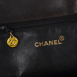 Pre Owned Chanel Black Vintage Patent GST Grand Shopping Tote Bag