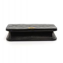 Pre Owned Chanel Black Quilted Leather Vintage Flap Bag